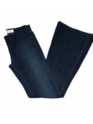 Free People Penny Pull On High Rise Flare Leg Jeans Dark Wash 27 thumbnail 7
