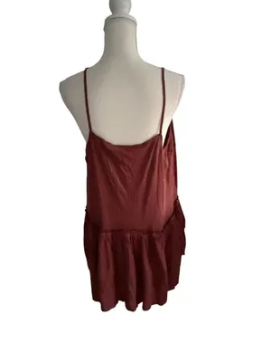 FREE PEOPLE Beach Brown Swing Dress Size Medium thumbnail 4