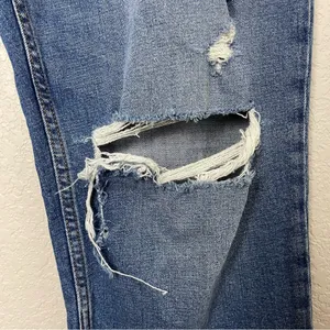 Abercrombie & Fitch Ankle Straight Ultra High Rise Blue Jeans Size 14 Long thumbnail 5
