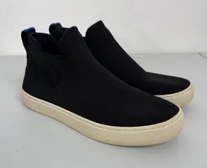 Rothys The Chelsea‎ Black Solid Knit Slip On Sneaker Bootie Womens 6.5 thumbnail 1