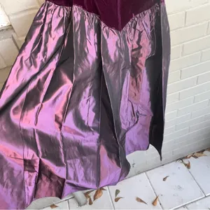 Vintage Jessica McClintock Homecoming Dress Off Shoulder Velvet Taffeta 8 thumbnail 8