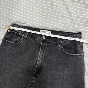 Abercrombie & Fitch The Ankle Straight Ultra High Rise Black 29/8L‎ thumbnail 6