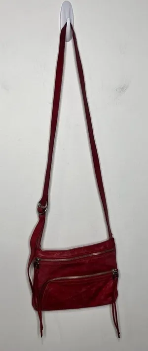 HOBO red‎ leather crossbody bag small size thumbnail 1