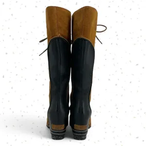 Sorel Cate the Great Boots Elk Black Tan Knee High Lace Up Fall Suede Size 6.5 thumbnail 7