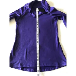 Nike Pro Dri-Fit Long Sleeve Embossed Mock‎ Neck Pullover Purple Women’s Medium thumbnail 10