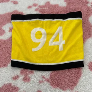 Y2K Sporty Tube Top 💛 “94” Graphic | Forever 21 Strapless Knit | Retro Baddie Summer Core Small thumbnail 2