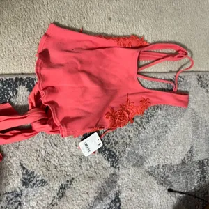 NWT‎ Free People radiant watermelon wrap style top small thumbnail 2