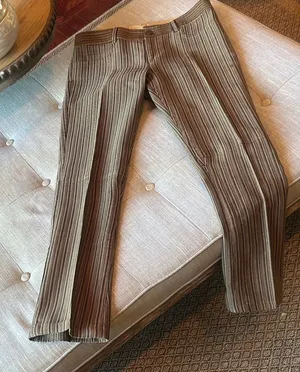 Alice + Olivia Gold Black Contrast Stripe Flare Pant Size 6 thumbnail 1
