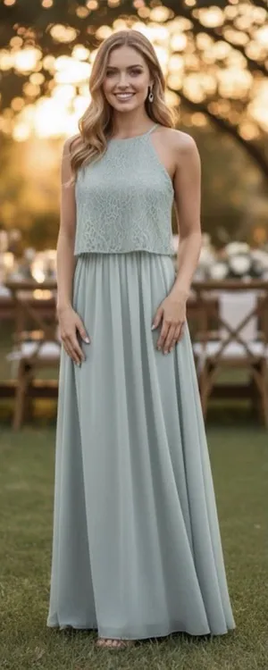 After Six Formal Lace Tulle Dress Size 8 Celadon Formal‎ Wedding Green thumbnail 1