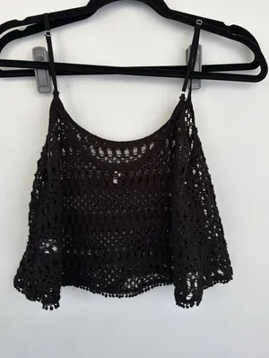Victoria's Secret Crochet Crop Top thumbnail 1