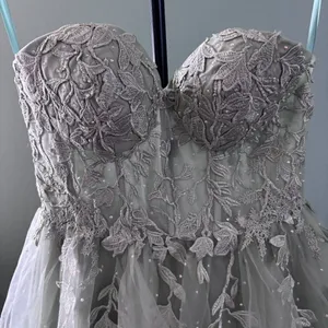 Stacees A-line Sweetheart Short/Mini Tulle Homecoming Dress with Beading Lace 4 thumbnail 8