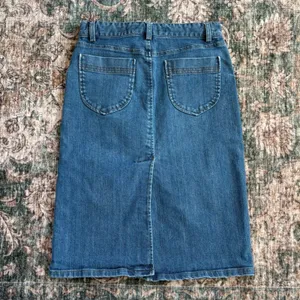 Vintage Gap Jeans Denim Midi Skirt Size 6 Y2K Mom Utility Fall Boho Revival Chic thumbnail 2