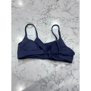 NWT Quince Deep Navy Italian Scoop Neck Bikini Top Size XS thumbnail 3