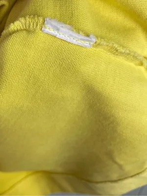 Kate Spade Saturday 3/4 Sleeve Slip Neck Top Size Medium Cotton Yellow Preppy thumbnail 5