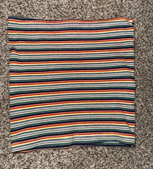 Brandy Melville Ribbed Multi-Color Rainbow Striped Tube Top thumbnail 1