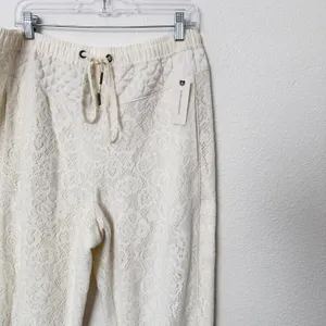 [Anthropologie] Saturday Sunday Cream Quilted Lace Jogger Pants NWT Sz Medium M thumbnail 7