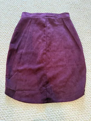Charlotte Russe Women's Plum Suede Skirt thumbnail 2