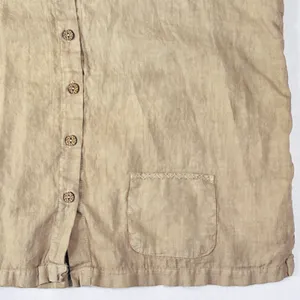 Hot Cotton Marc Ware‎ Linen Top Sleeveless Womens XL Relaxed Lagenlook Tan Beige thumbnail 4