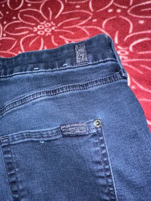 7 For All Mankind Regular Straight Denim Jeans Dark Wash 5-Pocket thumbnail 4