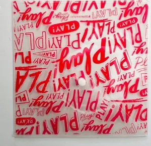 Sephora Transparent Clear Logo MakeUp Toiletry Travel Wet Envelope Bag Red New thumbnail 1