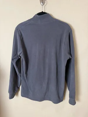 UNIQLO Grey Micro Fleece Mock Neck Athletic Long Sleep Top Size Small thumbnail 4