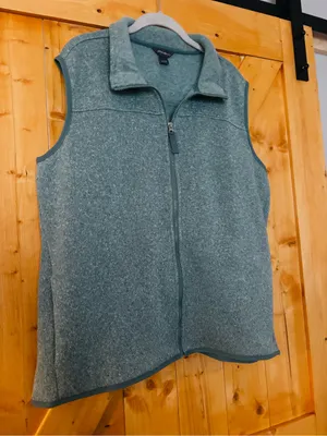 Eddie Bauer Sage Green Radiator Sweater Fleece Full-Zip‎ Vest - Women's XL thumbnail 1