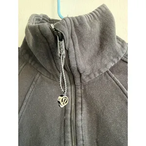 Lululemon Scuba Oversized Half Zip Hoodie Black XS/S Cropped Funnel NeckPullover thumbnail 5