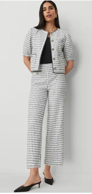 The Wide-leg Ankle Pant In Tweed Ann Taylor thumbnail 1