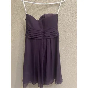 Strapless, short plum dress‎ from David's Bridal, size 4 thumbnail 2