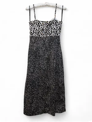 Lulus Women’s Being Bold Leopard Print Satin Midi Slip Dress Size Small thumbnail 13