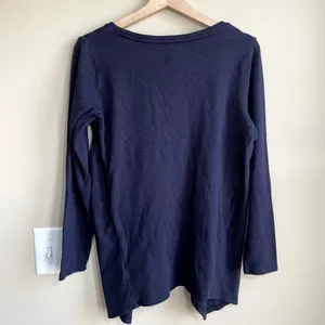 Daily ritual navy knit sweater asymetric women's size M casual cotton modal top‎ thumbnail 5