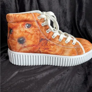 Custom Golden Doodle Dog‎ Hightop Sneakers Unisex Sz 38/Womens 7.5/Mens 5.5 NWOT thumbnail 5