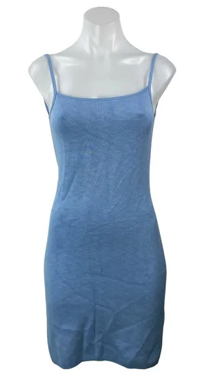 Abercrombie & Fitch Blue Sleeveless Backless Cami Camisole Bodycon Mini Dress S thumbnail 1