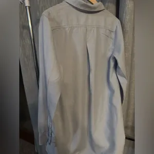 Aerie blue chambray light weight half button up top medium thumbnail 7