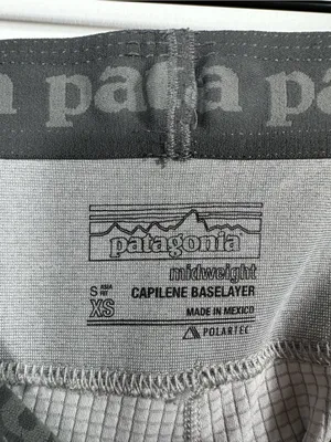 Patagonia‎ Capilene Midweight Bottoms Women XS Gray Polartec 44490 thumbnail 7