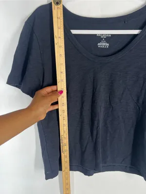M.M.LaFleur Kenya‎ Organic Cotton Slub Tee Dark Navy Medium thumbnail 7