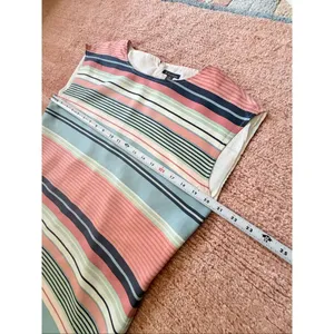 Brooks Brothers 100% Silk Striped Shell Top Size 6 Pastel Cap Sleeve Blouse thumbnail 5