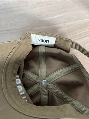 Vuori Logo Baseball Cap - Olive Green with White Stitching thumbnail 3