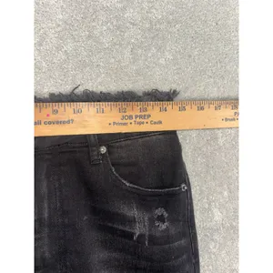 risen black fray jeans‎ straight leg size 9 thumbnail 6