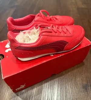 womens golf puma red leather shoes sz 8.5 thumbnail 1