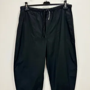 Madewell Pull-On Barrel-Leg Utility Pants in Poplin Cotton Black Wide Leg XL NWT thumbnail 7