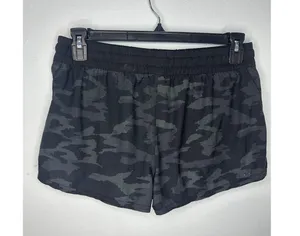 Vuori Clementine 2.5" Shorts Women's Size Large Black Gray Camo Running Active thumbnail 2