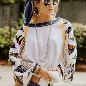 NWT Free People We the Free Serengeti Mixed Media Top thumbnail 1