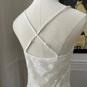 Victoria's Secret stretchy sheer lace chemise ivory Small thumbnail 8