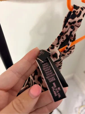 PINK Victoria's Secret Leopard-Print Strappy Sports Bra in Brown and Black thumbnail 5