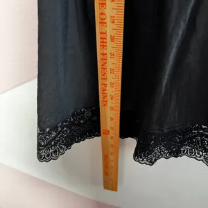 Intimissimi Lingerie Black Satin Lace Trim Slip Top Small Gothic Grunge thumbnail 5