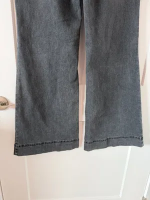 Flamingals Flare Wide Leg Jeans Black Size XL thumbnail 5