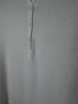 ATM Elbow Sleeve Button Placard Henley Ribbed Lightweight Tee Shirt Top Size XS thumbnail 3