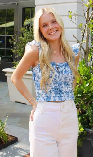 Floral top Blue Size XS thumbnail 1