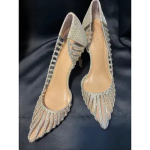 INC International Concepts Kenjay Rhinestone d'Orsay‎ Pumps Gold 8.5M thumbnail 8